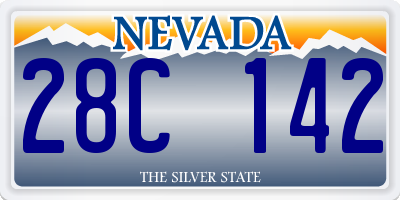 NV license plate 28C142