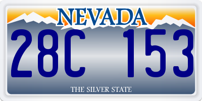 NV license plate 28C153