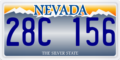 NV license plate 28C156