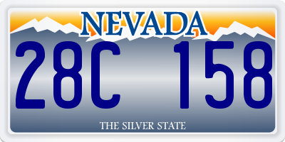 NV license plate 28C158