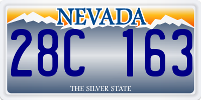 NV license plate 28C163