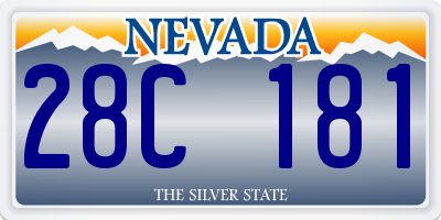 NV license plate 28C181