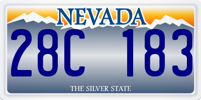 NV license plate 28C183