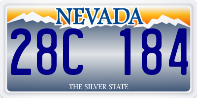 NV license plate 28C184