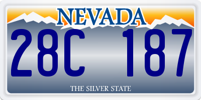 NV license plate 28C187