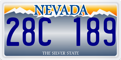 NV license plate 28C189