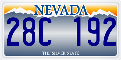 NV license plate 28C192