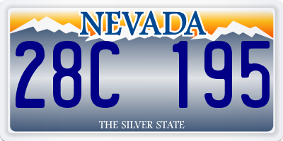 NV license plate 28C195