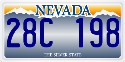 NV license plate 28C198