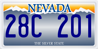 NV license plate 28C201