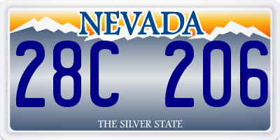 NV license plate 28C206