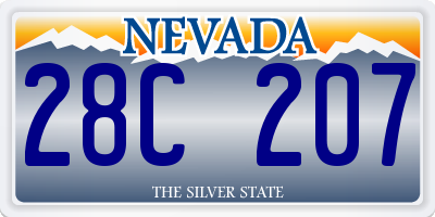 NV license plate 28C207