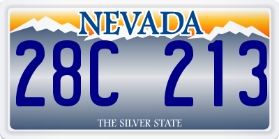 NV license plate 28C213