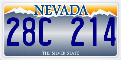 NV license plate 28C214