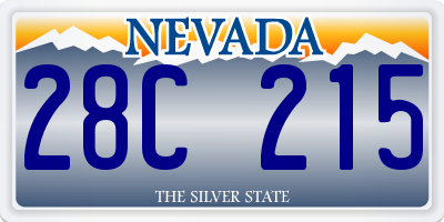 NV license plate 28C215