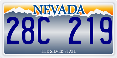 NV license plate 28C219