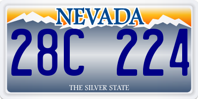 NV license plate 28C224