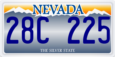 NV license plate 28C225