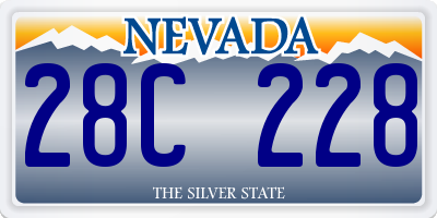 NV license plate 28C228
