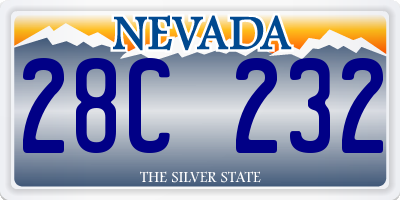 NV license plate 28C232