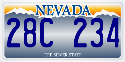 NV license plate 28C234