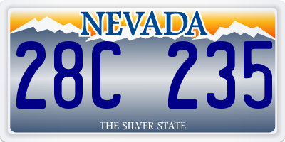 NV license plate 28C235