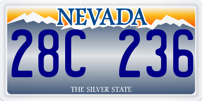 NV license plate 28C236