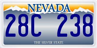 NV license plate 28C238