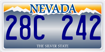 NV license plate 28C242