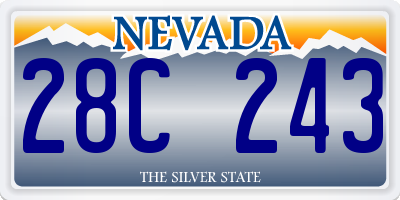 NV license plate 28C243