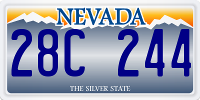 NV license plate 28C244