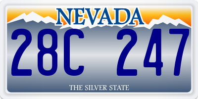 NV license plate 28C247
