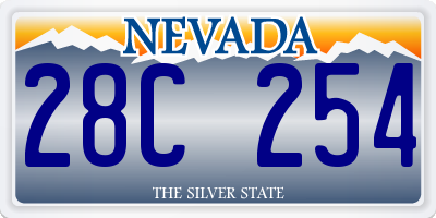 NV license plate 28C254