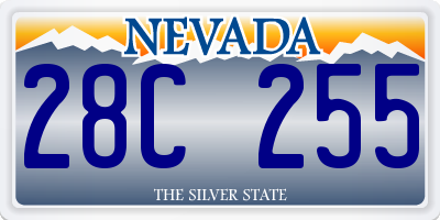 NV license plate 28C255