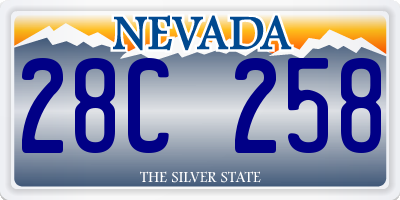 NV license plate 28C258