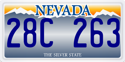 NV license plate 28C263
