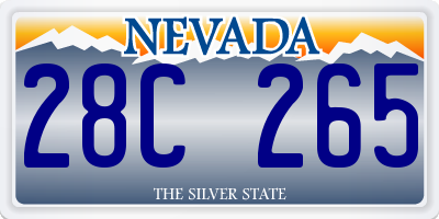 NV license plate 28C265