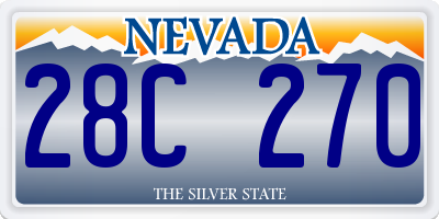 NV license plate 28C270