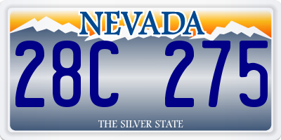 NV license plate 28C275