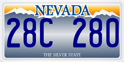 NV license plate 28C280