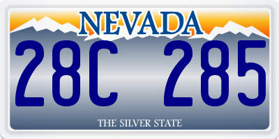 NV license plate 28C285