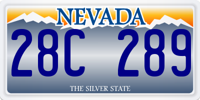 NV license plate 28C289