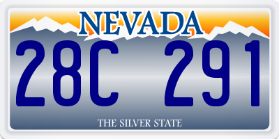 NV license plate 28C291