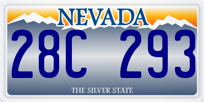 NV license plate 28C293