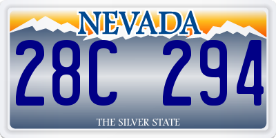 NV license plate 28C294