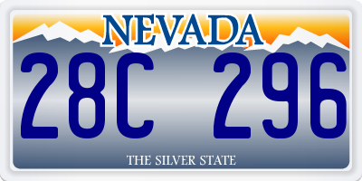 NV license plate 28C296