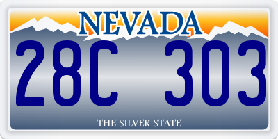 NV license plate 28C303