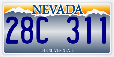 NV license plate 28C311