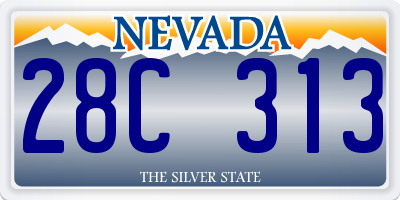 NV license plate 28C313