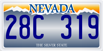 NV license plate 28C319